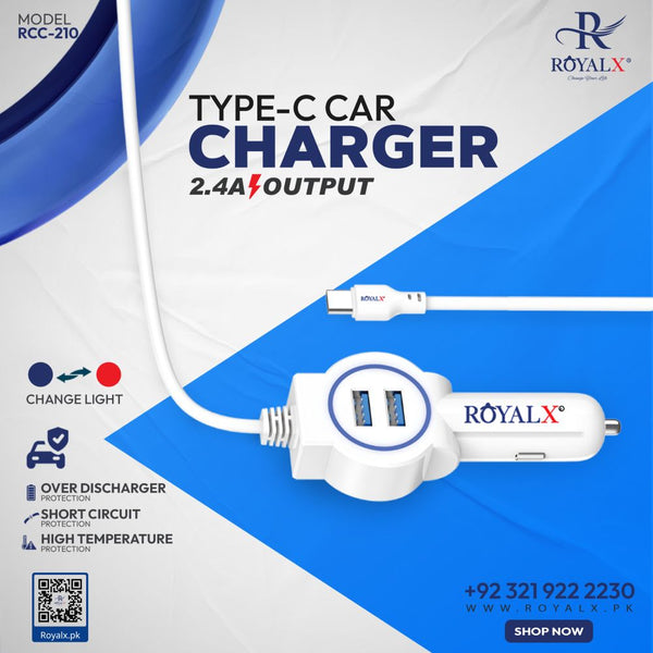 Royalx RCC-210 Type-C Car Charger